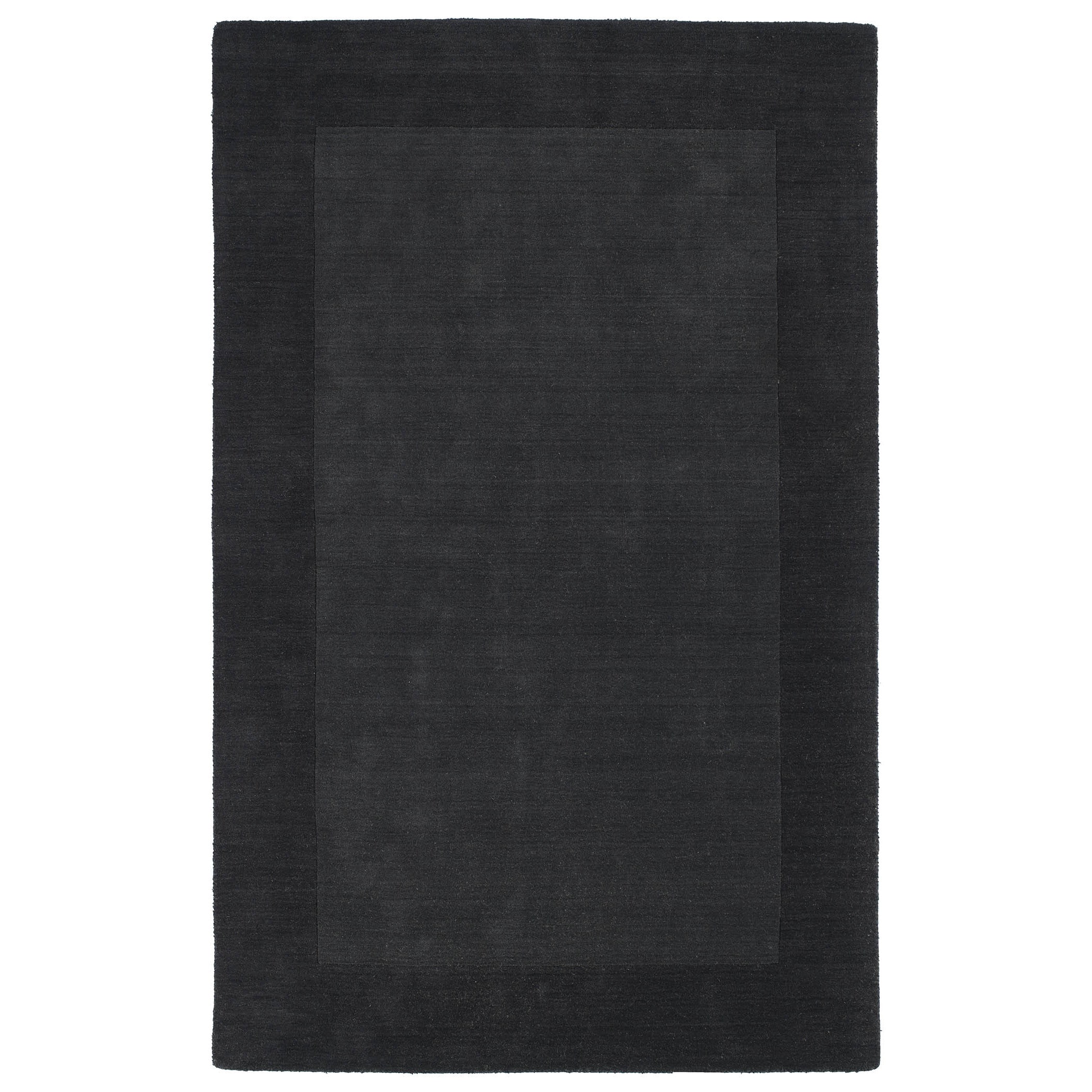 Borders Hand tufted Charcoal Wool Rug (50 X 79)