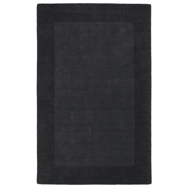 Borders Hand-Tufted Charcoal Wool Rug - 8' x 10'