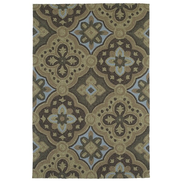 Seaside Chocolate Panel Indoor/Outdoor Rug - 5' x 7'6"