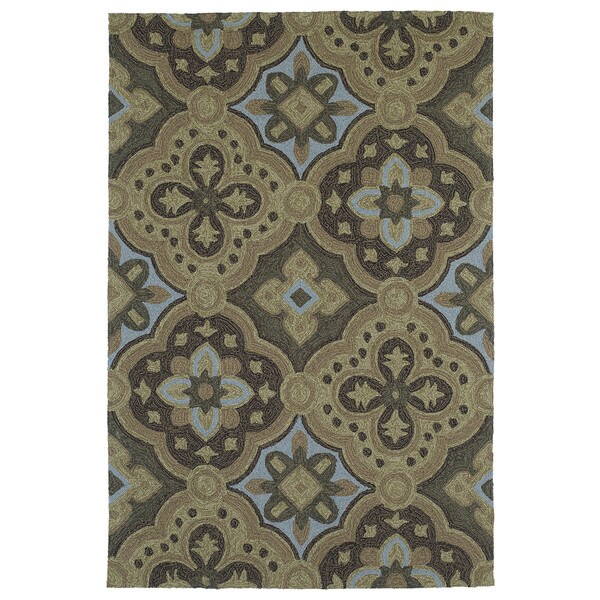 Seaside Chocolate Panel Indoor/Outdoor Rug - 4' x 6'