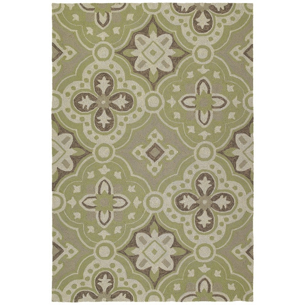 Seaside Green Panel Indoor/Outdoor Rug - 10' x 14'