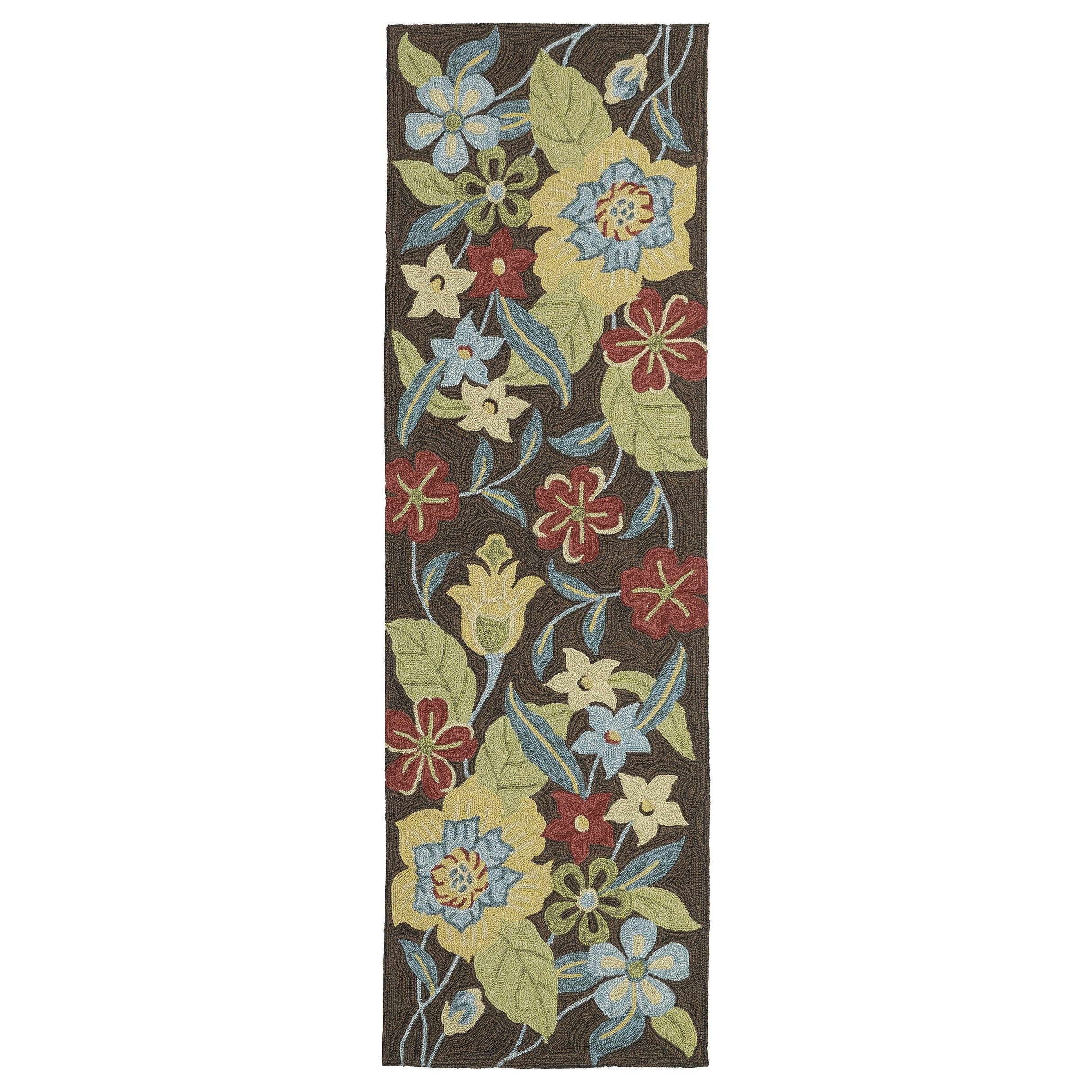 Seaside Chocolate Garden Indoor/outdoor Rug (26 X 80)