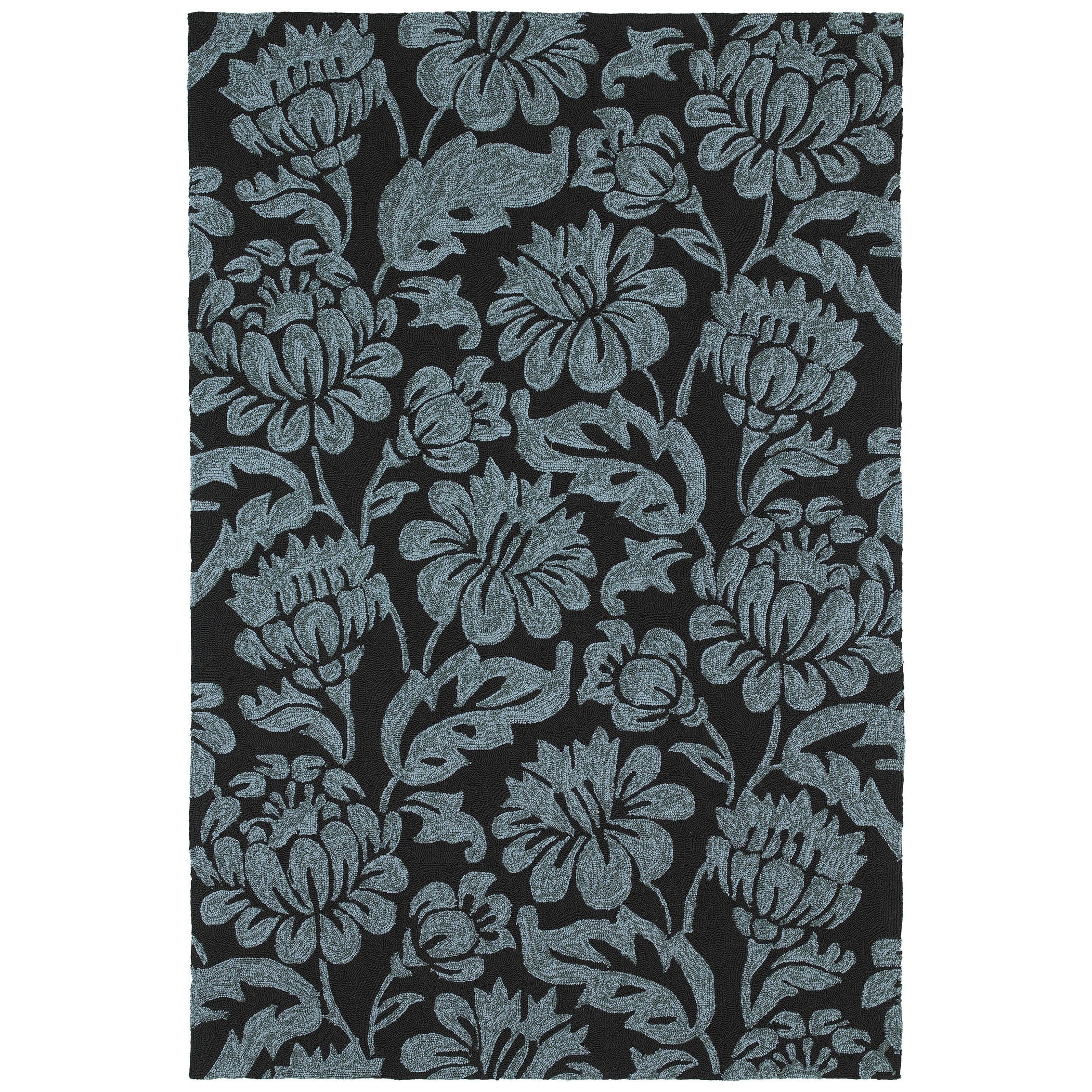 Seaside Black Garden Indoor/outdoor Rug (50 X 76)