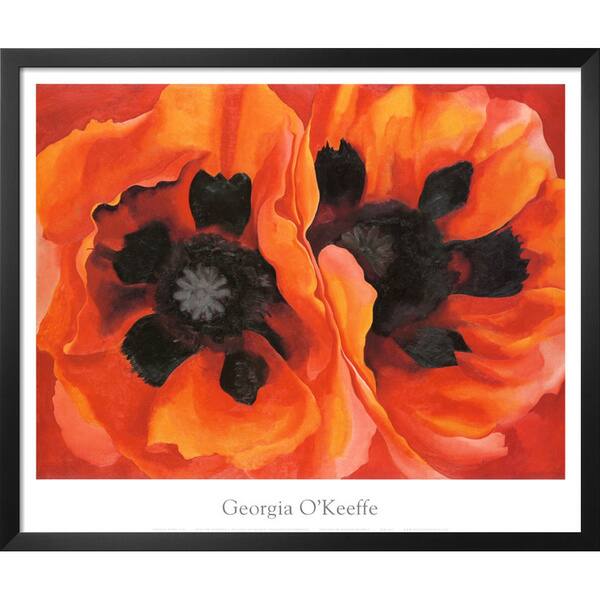 Georgia O'Keeffe 'Oriental Poppies, 1928' Framed Art - Bed Bath ...