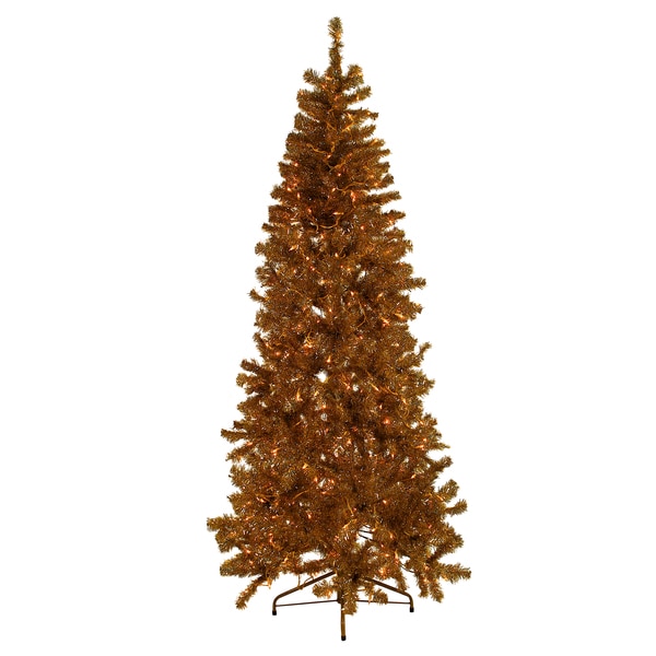 Gold Tinsel Tree Seasonal Decor