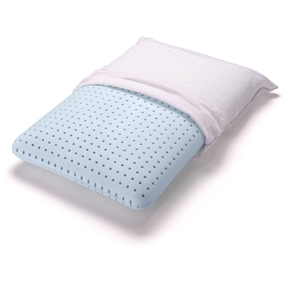 Authentic Comfort Gel Memory Foam Pillow (1 or 2-pack) - Blue