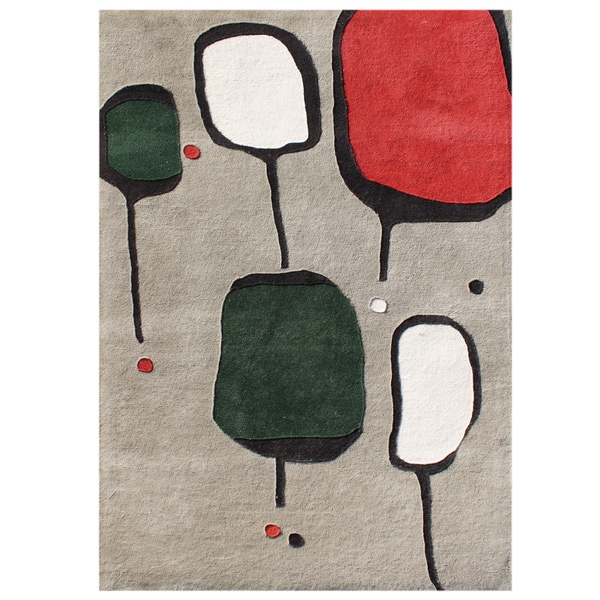 Alliyah Handmade Gray Morn New Zealand Blend Wool Rug - 8' x 10'