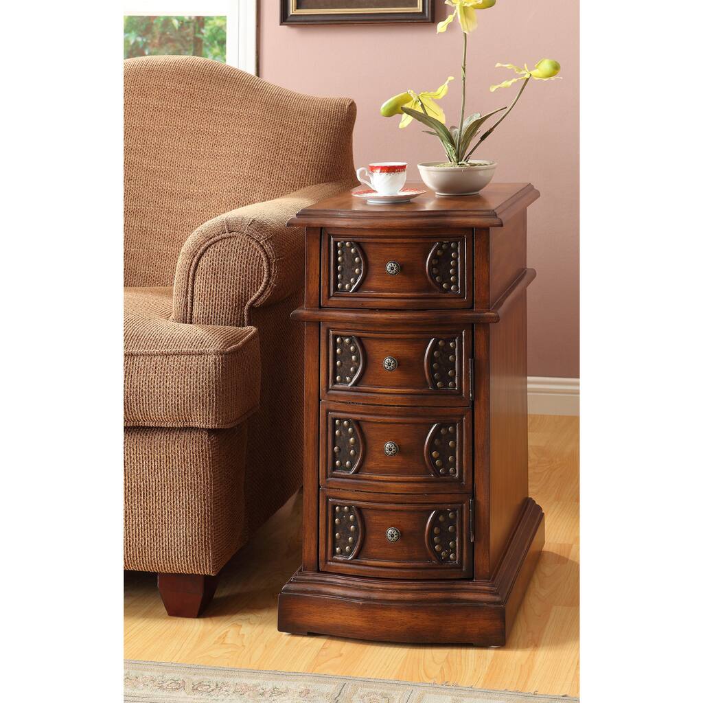 Oak Finish Side Table
