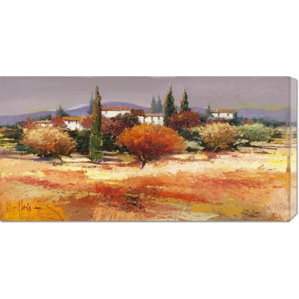 Luigi Florio 'Colline assolate' Stretched Canvas Canvas