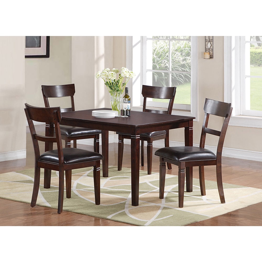 Williams Home Furnishing Espresso Finish 5 piece Dining Set Espresso Size 5 Piece Sets