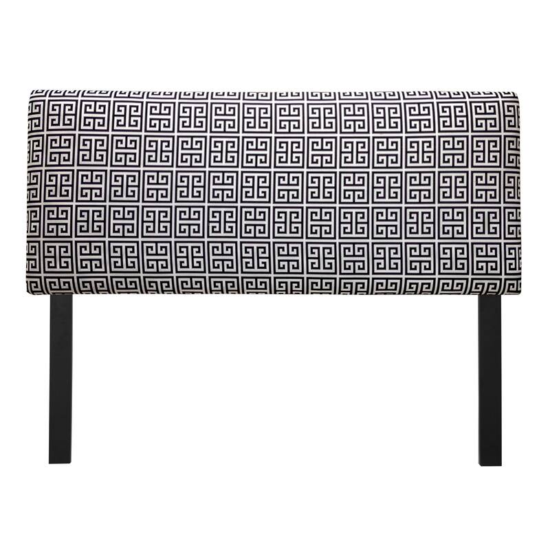 Upholstered Towers Black/ White Headboard