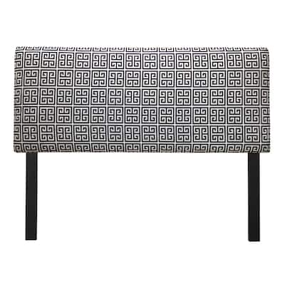 Upholstered Towers Black/ White Headboard