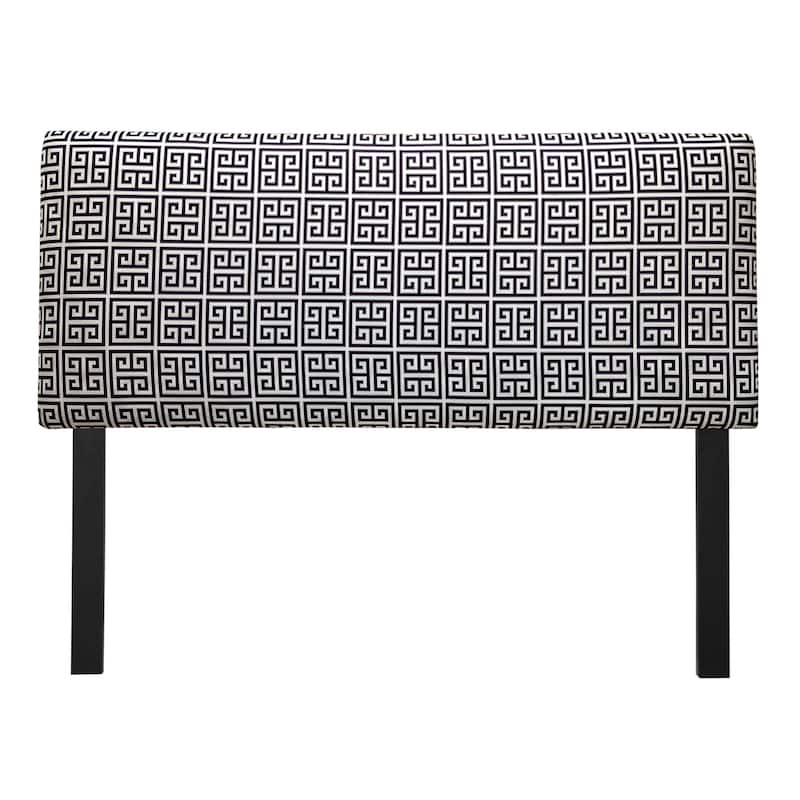 Upholstered Towers Black/ White Headboard - King