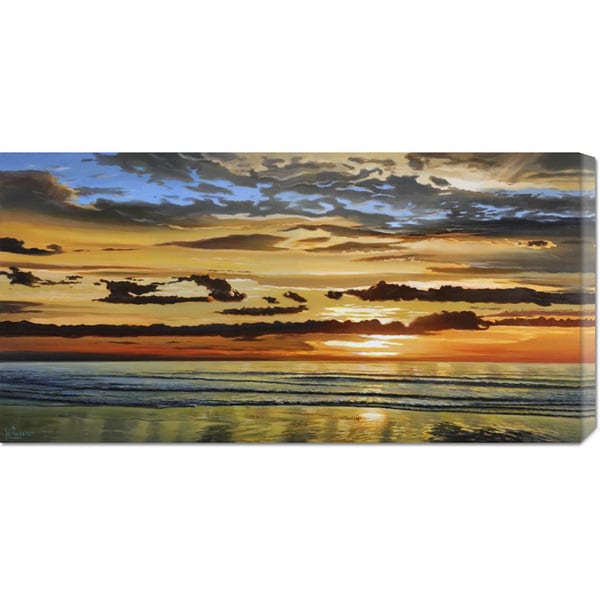 Adriano Galasso 'Alba sul mare' Stretched Canvas Canvas