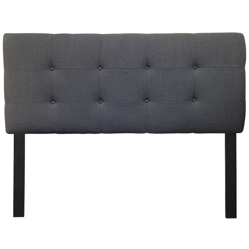 8-button Tufted Loft Charcoal Headboard - Full