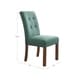 Thumbnail 14, HomePop 4-button Tufted Aqua Textured Parsons Chair (Set of 2). Changes active main hero.
