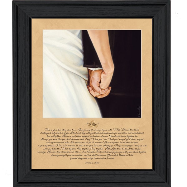 Bonnie Mohr's 'I Do' Framed Wall Art Framed Art