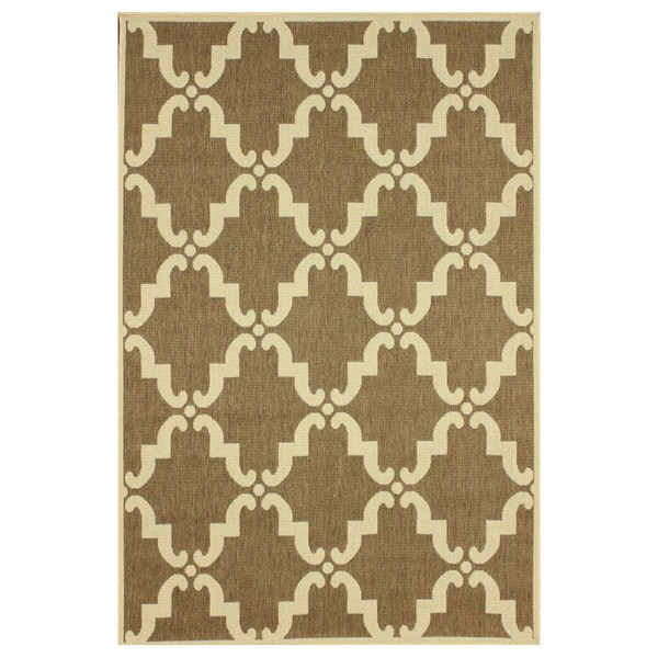 nuLOOM Modern Indoor/ Outdoor Moroccan Trellis Taupe Rug - 5'3 x 7'9