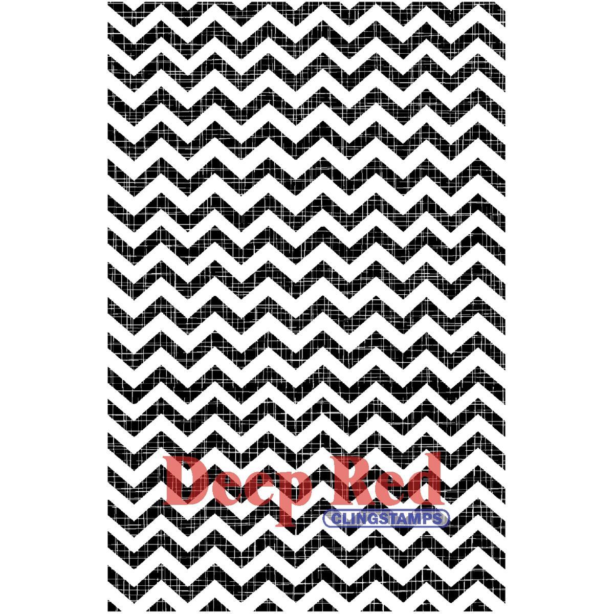 Deep Red Cling Stamp   Chevron Weave