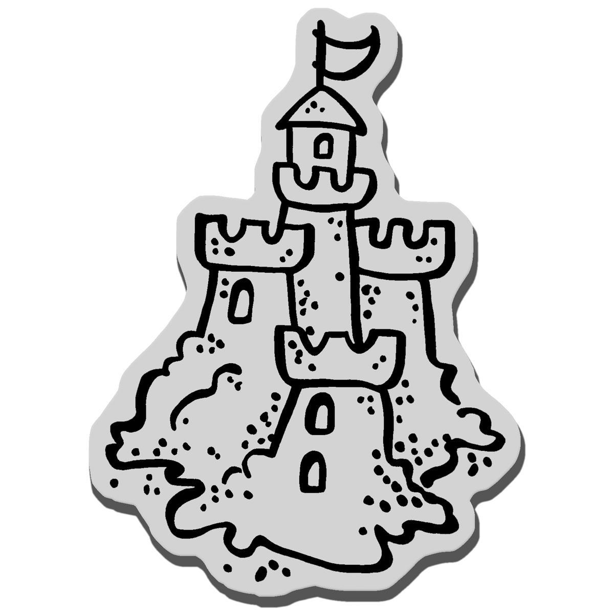 Stampendous Cling Rubber Stamp   Sandcastle