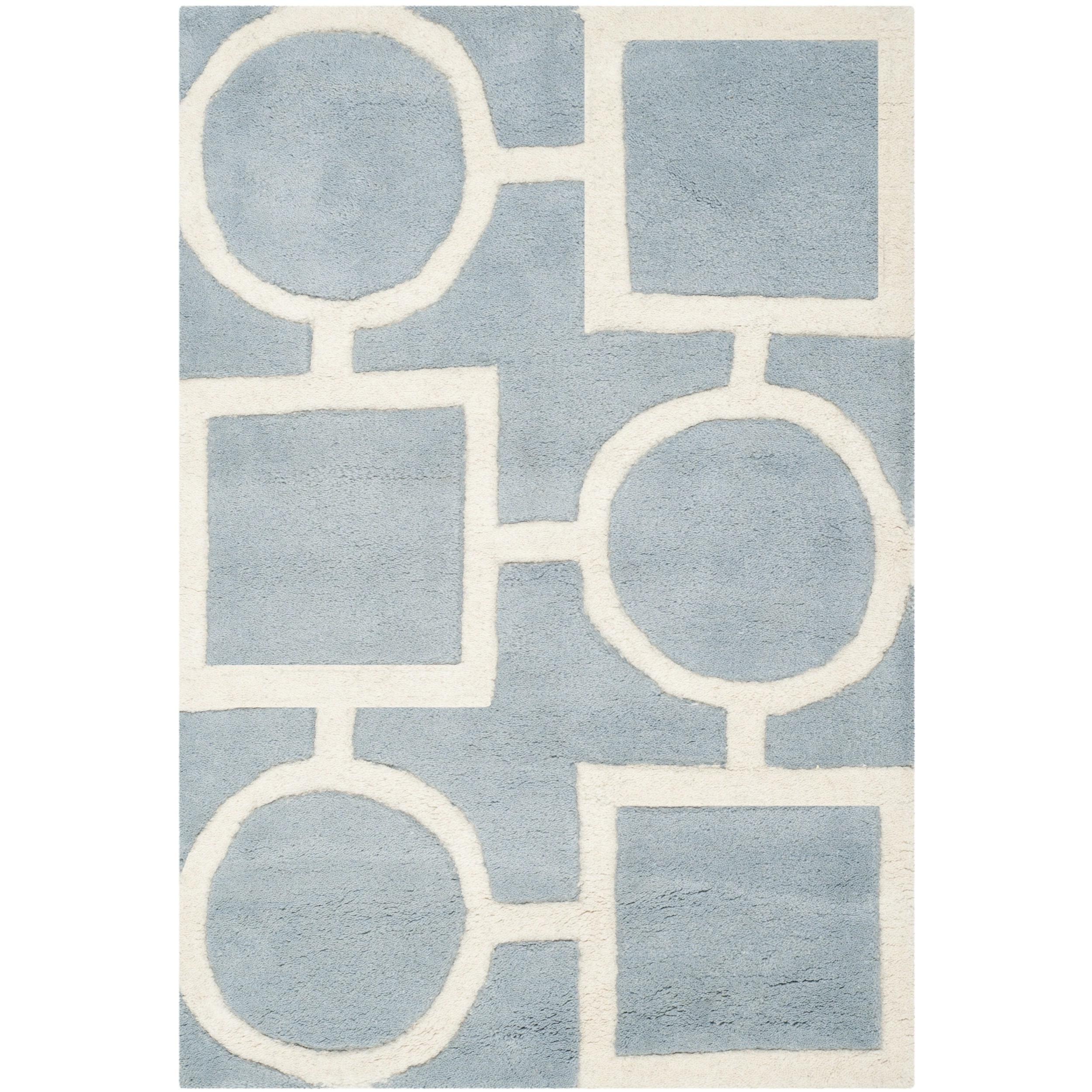 Safavieh Handmade Moroccan Chatham Blue/ Ivory Wool Accent Rug (2 X 3)