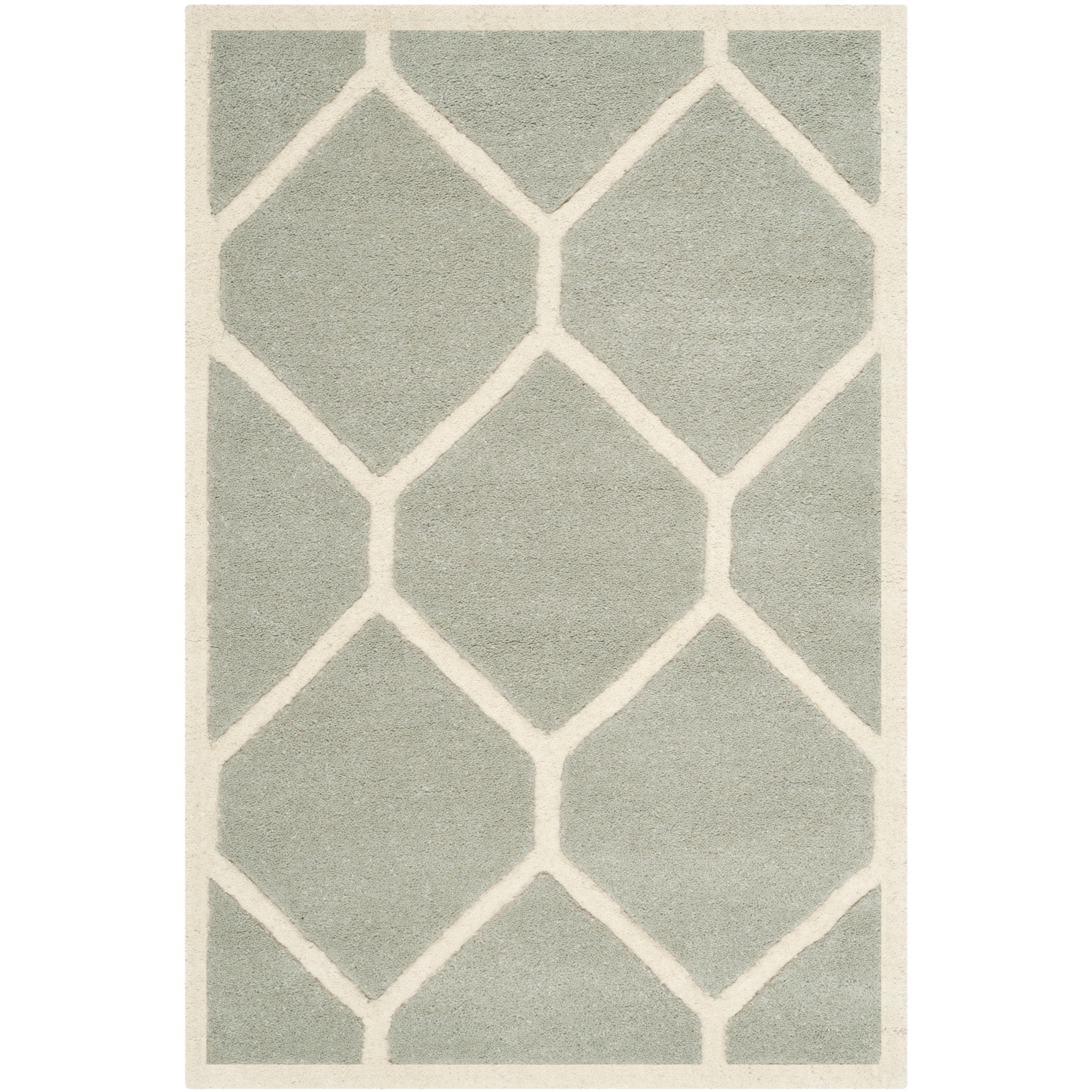 Safavieh Handmade Moroccan Chatham Grey/ivory Rectangular Wool Rug (3 X 5)