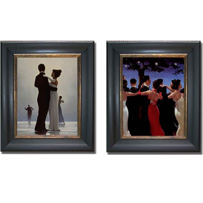 Vettriano Dancers Framed Canvas Art Collection - Gold