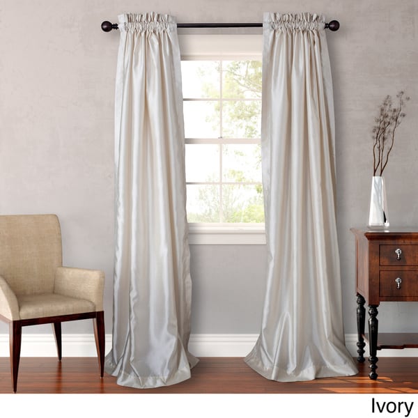 Heritage Landing 96-inch Faux Silk Lined Curtain Pair (Gold) (As Is Item)