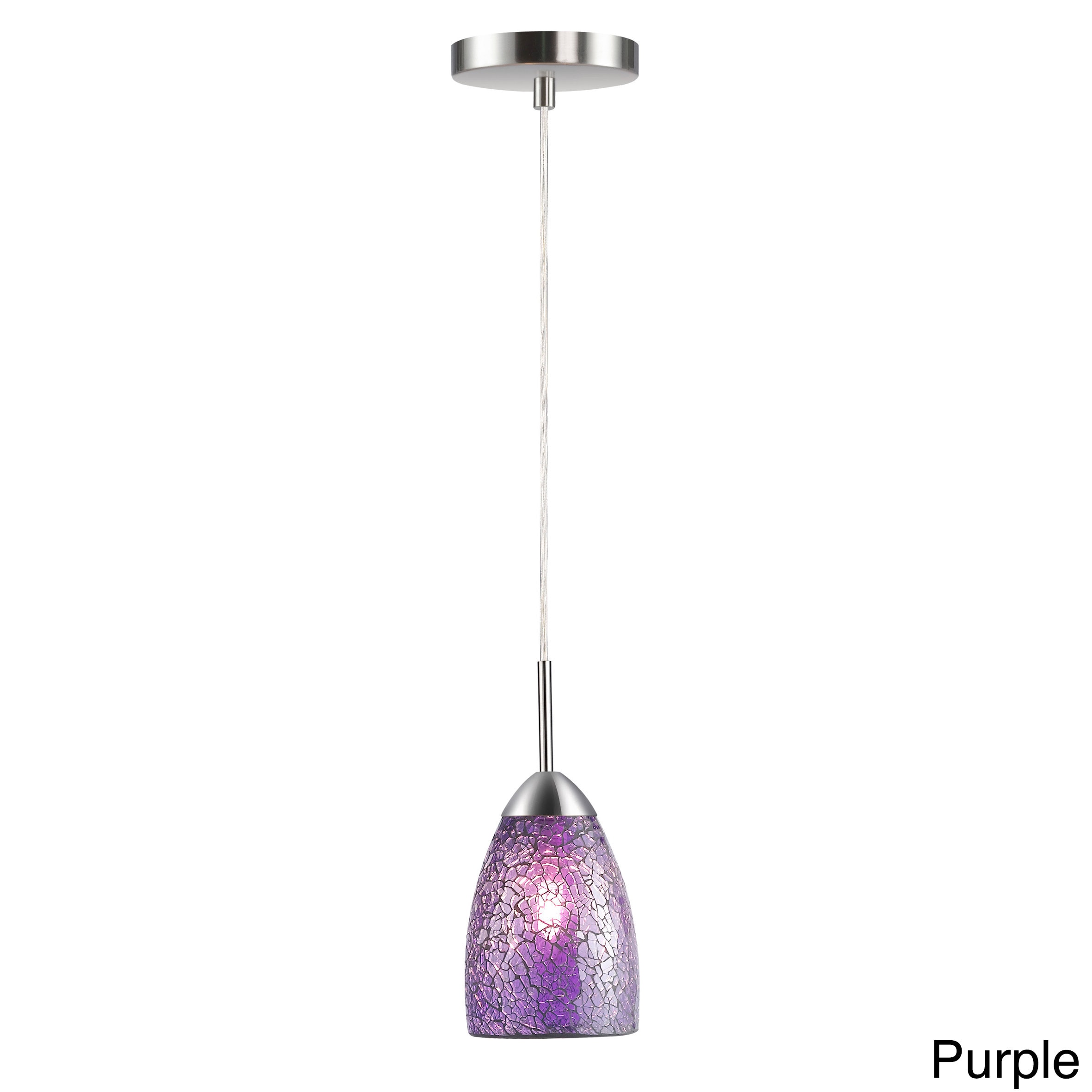 purple mini pendant light