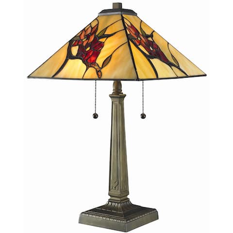 Tiffany-style Floral Mission Table Lamp