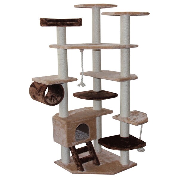 Shop Kitty Mansions 'Troy' Cat Tree Furniture Free Shipping Today