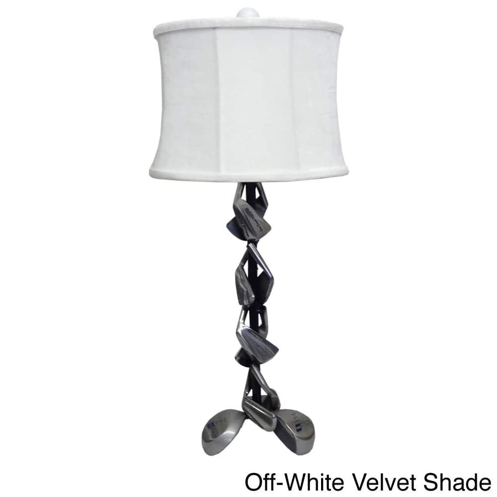 Golf Clubs 1-light Silver Table Lamp