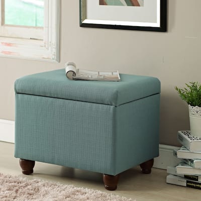 HomePop Aqua Textured Storage Bench