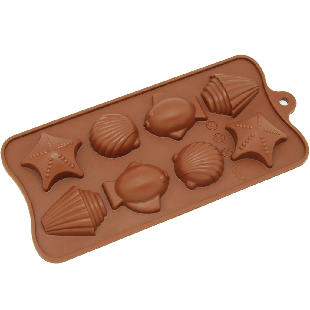 Freshware 8-cavity Tropical Chocolate/ Candy/ Clay Silicone Mold