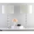 Safavieh Lighting 29-inch Liam White Shade Stacked Crystal Ball Table Lamp