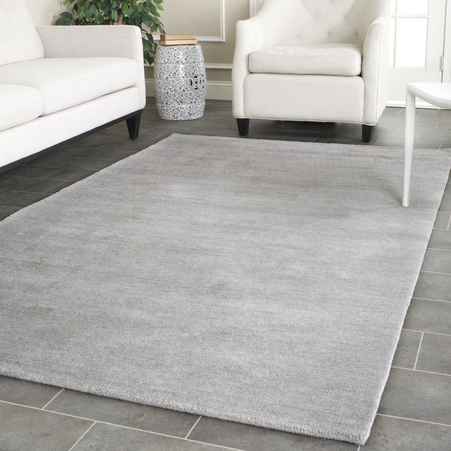 Shop Safavieh Handmade Himalaya Grey Wool Rug (8' x 10') - Free ...