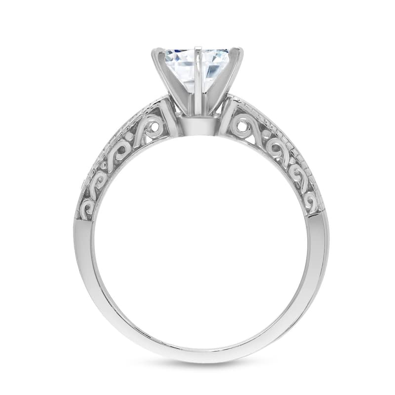 Auriya Vintage 1 1/2ctw Certified Diamond Engagement Ring Set 14k Gold