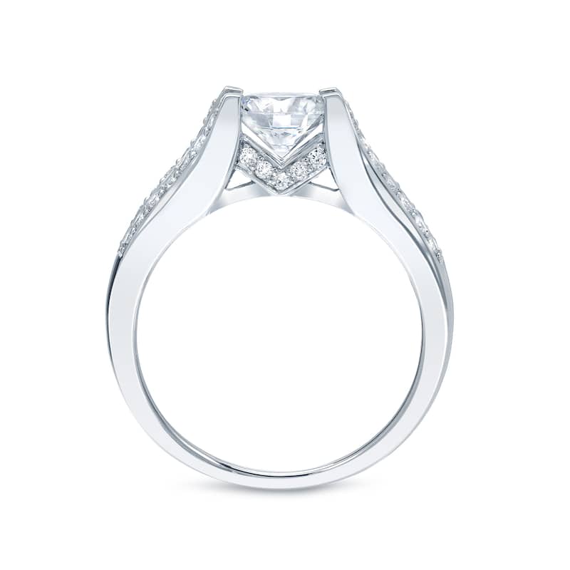 Auriya Unique 1 3/4ctw Round Diamond Engagement Ring 14k Gold Certified (H-I, SI1-SI2)