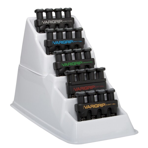 Cando VariGrip Hand Exerciser with Plastic Rack Set of 5. Opens flyout.