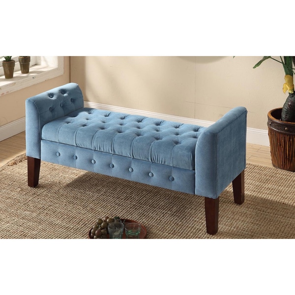 HomePop Tufted Velvet Storage Bench / Settee - Free ...