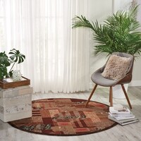 Shop Nourison Modesto Beige Round Rug 5 3x5 3 5 3 Round