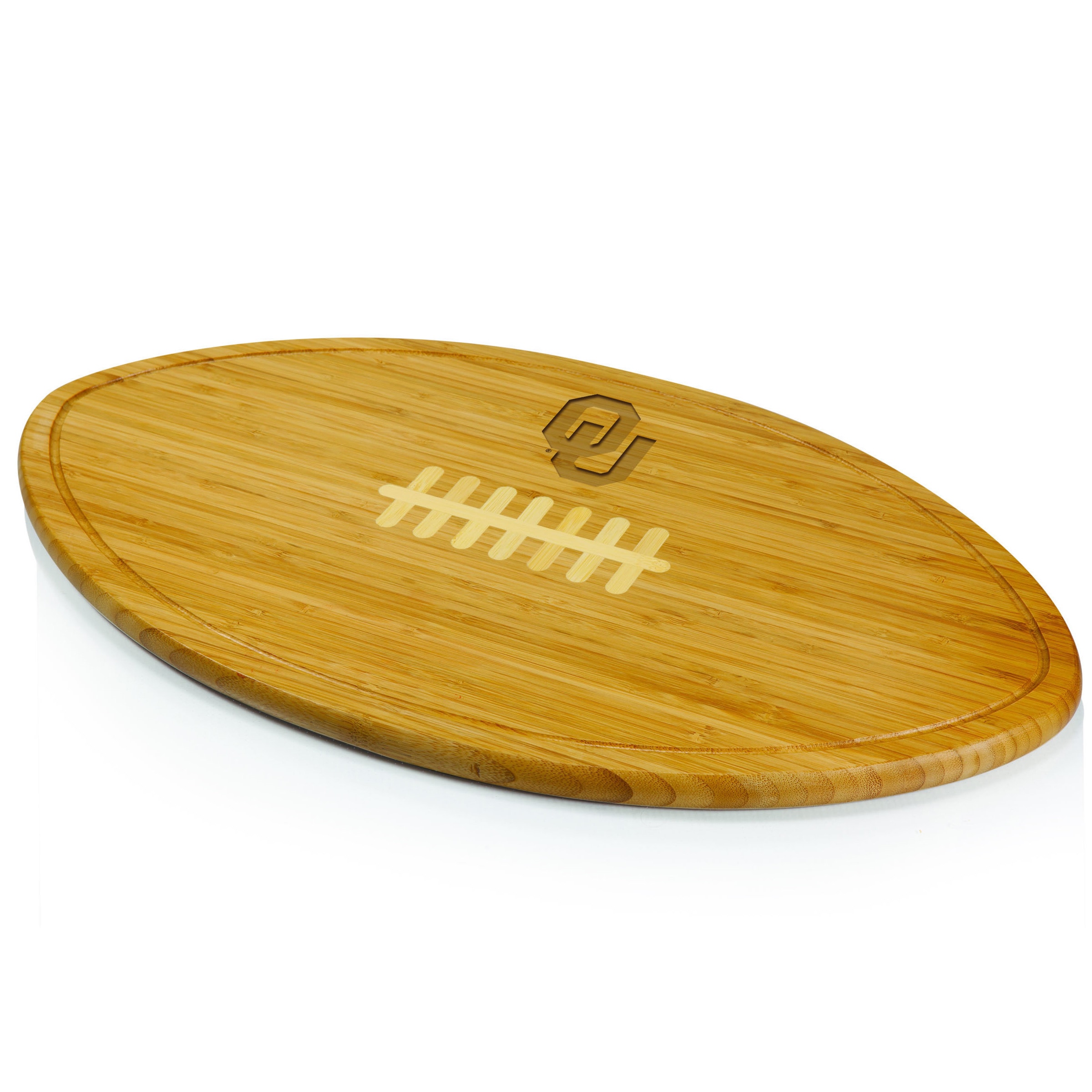 Picnic Time Kickoff University of Oklahoma Sooners Engraved Natural Wood Cutting Board
