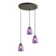 preview thumbnail 18 of 20, Woodbridge Lighting 1322MEB-M20 Venezia Mini-pendant Mosaic Purple - 3-Light