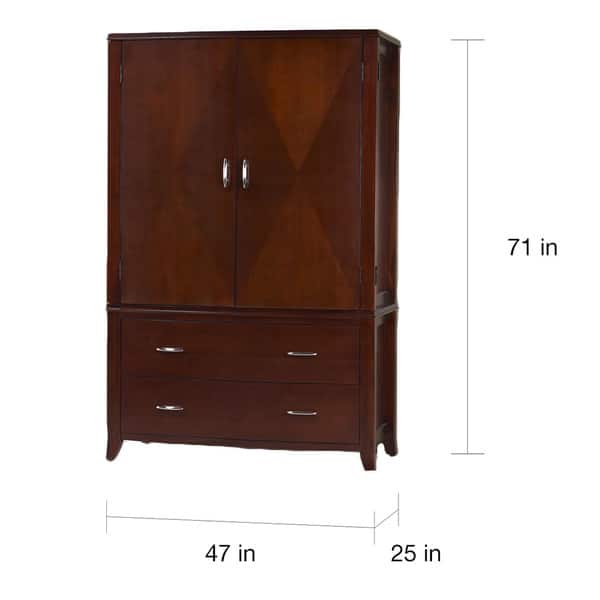 Bow Front 2-drawer 2-door Armoire - On Sale - Overstock - 8357842