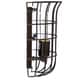 preview thumbnail 4 of 9, Caged Edison 1-light Bronze Sconce