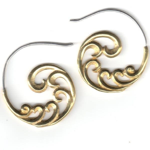 Sacred Swirls Tribal Fusion Earring (Indonesia)