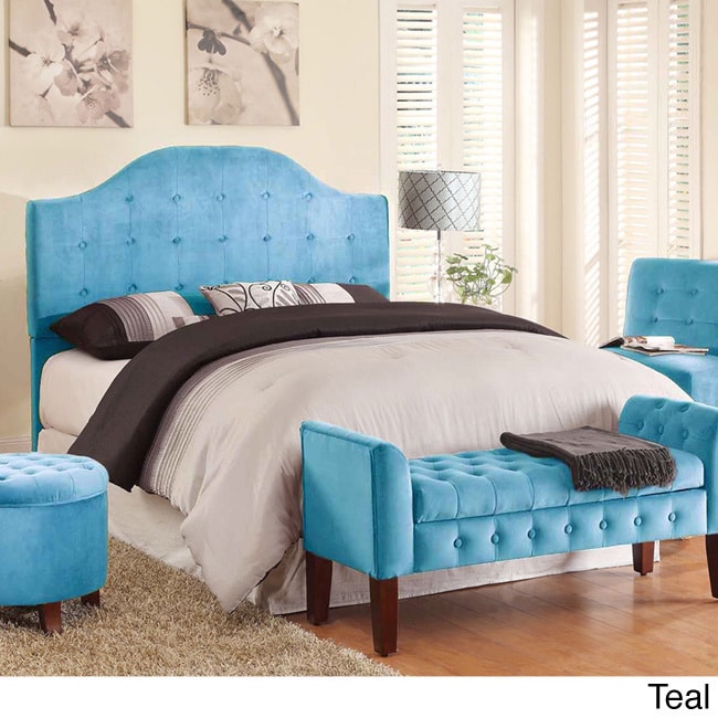 Kinfine Usa Full/ Queen Tuffted Headboard Blue Size Queen