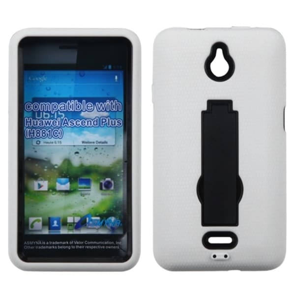 INSTEN White/ Black TotalDefense Phone Case Cover for Huawei H881C