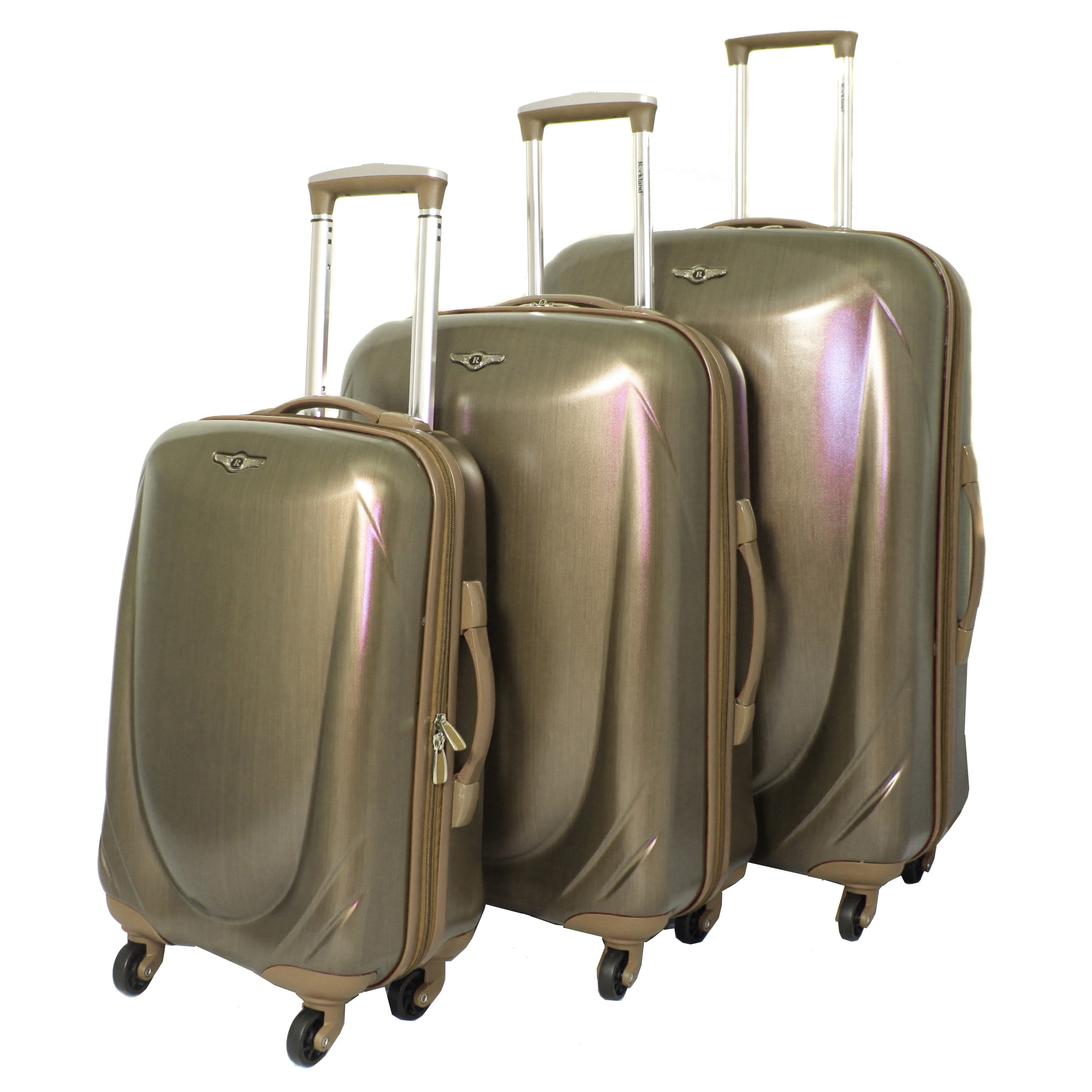 Rockland Hyperspace 3 piece Lightweight Hardside Spinner Upright Luggage Set