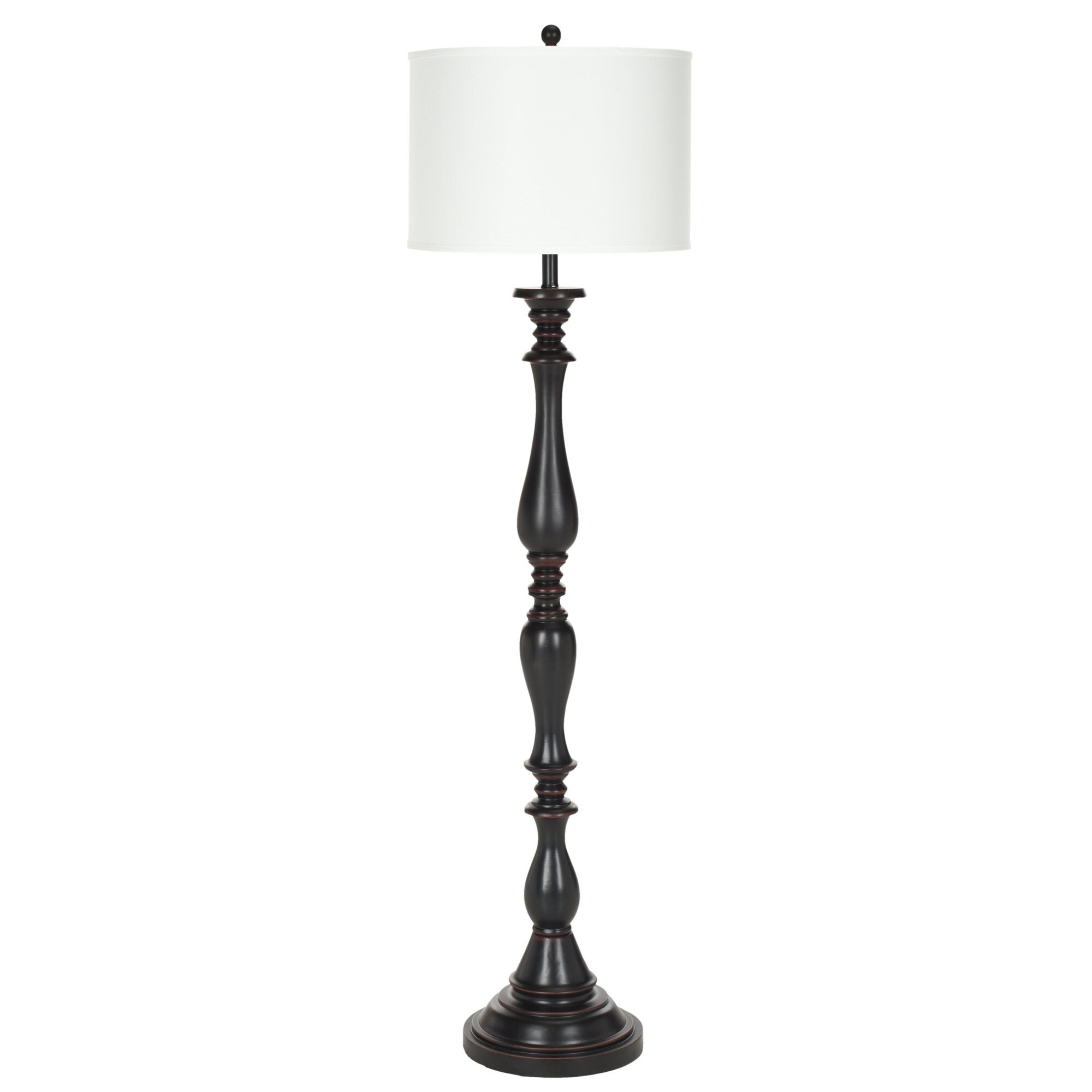 Safavieh Lighting 61 Inch Beatrix Spindle Ebony Floor Lamp Inch Beatrix Spindle Ebony Floor Lamp